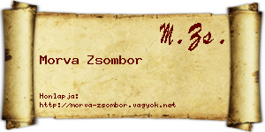 Morva Zsombor névjegykártya